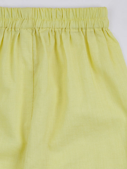 Girl's' Mint Green Kurta Pant Set